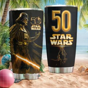 Darth Vader Star Wars 50th Anniversary Gold Edition Stainless Steel Tumbler
