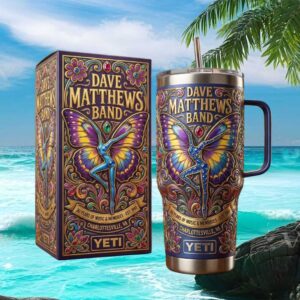 Dave Matthews Band 30 Years Celebration Butterfly 3D Embossed Tumbler