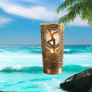 Dave Matthews Band DMB Fire Dancer Stained Glass Art Tumbler