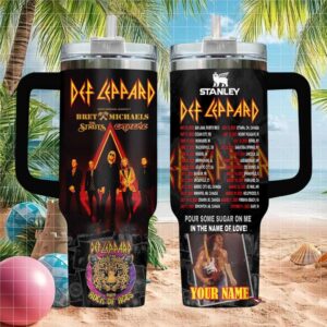 Def Leppard Rock of Ages 2025 Tour Personalized 40oz Tumbler with Name