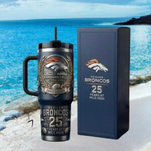 Denver Broncos 25 Years at Mile High Empower Field 3D Commemorative Tumbler