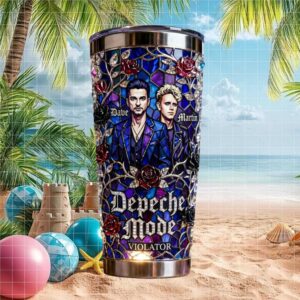 Depeche Mode Dave & Martin Violator Era Stained Glass 20oz Skinny Tumbler