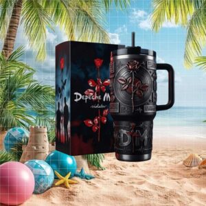 Depeche Mode Violator Rose 3D Textured 40oz Tumbler Synth Pop Music Fan Gift