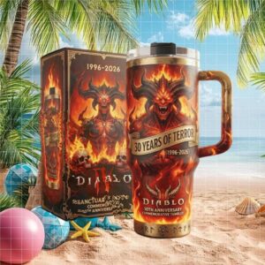 Diablo IV 30 Years of Terror Sanctuary’s Doom 40oz Commemorative Tumbler