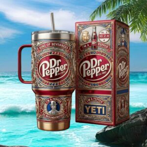 Dr Pepper “I'm a Pepper” King of Beverages Ornate 40oz Tumbler