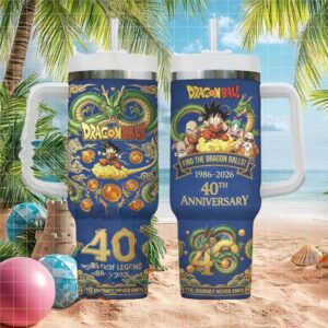 Dragon Ball 40th Anniversary 1986 2026 “The Journey Never Ends” 40oz Tumbler