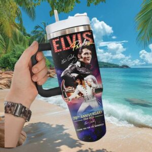 Elvis Presley 70th Anniversary 1954 2024 Thank You For The Memories Tumbler