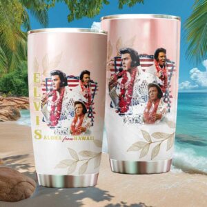 Elvis Presley Aloha From Hawaii American Flag Tribute Tumbler