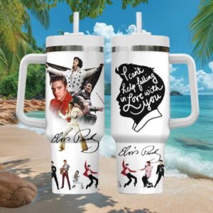 Elvis Presley “Can't Help Falling In Love” Signature Series 40oz Tumbler with Handle