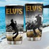 Elvis Presley Pop Art Rainbow Silhouette Stainless Steel Tumbler Elvis Presley Pop Art Rainbow Silhouette Stainless Steel Tumbler