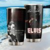 Elvis and Jesus Cross Pink Floral Faith Insulated Coffee Tumbler Elvis and Jesus Cross Pink Floral Faith Insulated Coffee Tumbler