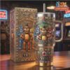 Zeta Phi Beta (ZPB) Sorority 40oz Tumbler Royal Blue & White Stained Glass Zeta Phi Beta (ZPB) Sorority 40oz Tumbler Royal Blue & White Stained Glass
