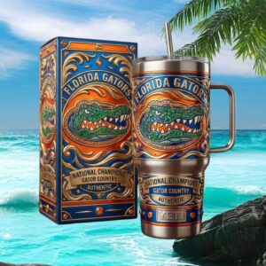 Florida Gators NCAA National Champions Embossed Luxury 40oz Tumbler