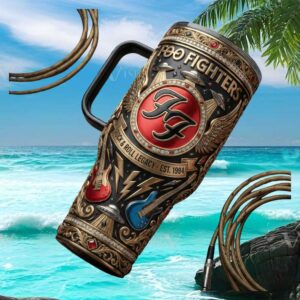 Foo Fighters Rock & Roll Legacy Est 1994 3D Jeweled Guitar Tumbler
