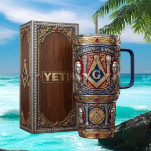Freemasonry & Monroe Liberty & Fraternity Est. 1817 Mason 40oz Tumbler (1)
