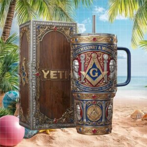 Freemasonry & Monroe Masonic Symbols Luxury 40oz Tumbler