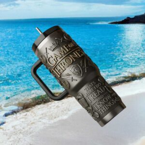 Game of Thrones House Sigils & Quotes 3D Metal Sculpted Tumbler Art