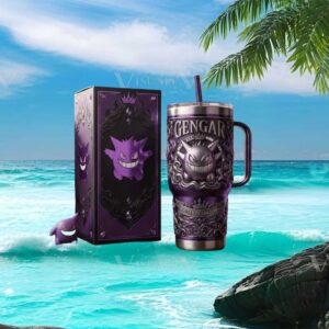 Gengar Master of Shadows Purple Engraved 40oz Tumbler