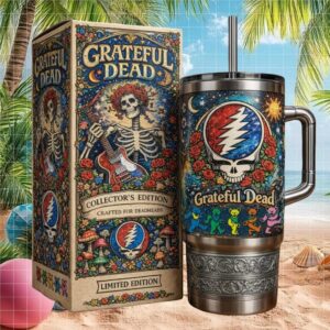 Grateful Dead Limited Edition Skeleton & Roses Collector's Tumbler