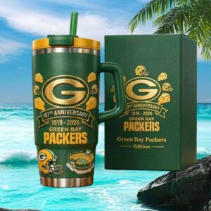 Green Bay Packers 107th Anniversary (1919 2026) Cheesehead Edition Tumbler