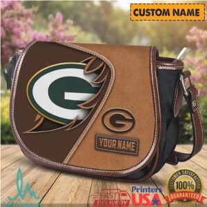 Green Bay Packers Personalized Leather Saddle Bag with Name