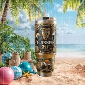 Guinness 267th Anniversary Limited Edition 40oz Tumbler Stout Hearted Toucan Design