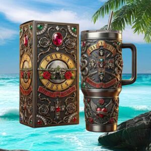 Guns N' Roses Appetite For Destruction Vintage Rock 40oz Tumbler with Handle