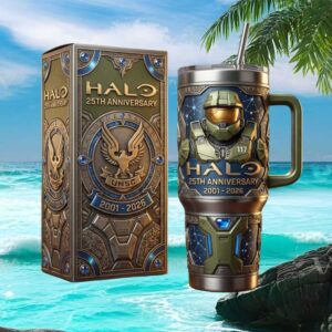 Halo 25th Anniversary Master Chief 117 UNSC 3D Engraved Tumbler Tumbler