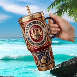 Hank Williams 3D Embossed Luxury Tumbler Country Music Legacy Edition