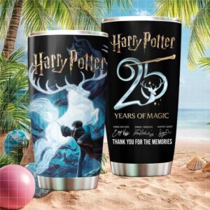 Harry Potter Expecto Patronum Stag 25 Years of Magic Anniversary Tumbler