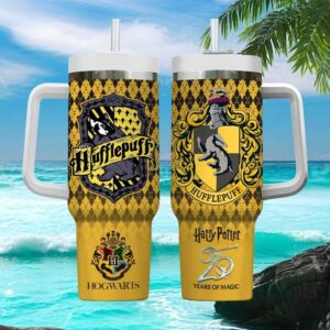 Harry Potter Hufflepuff House 25 Years of Magic 40oz Handle Tumbler