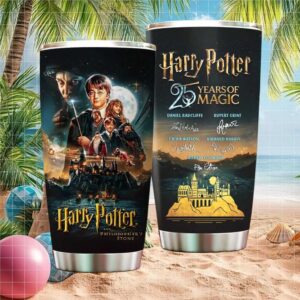 Harry Potter and the Philosopher's Stone Movie Poster Cast Signature Tumbler