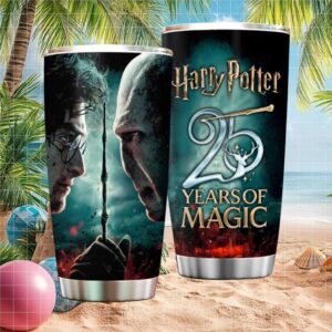 Harry Potter vs Voldemort 25 Years of Magic Anniversary Tumbler