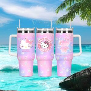 Hello Kitty 50th Anniversary Starbucks Coffee Pink Ombre Tumbler