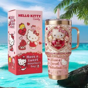 Hello Kitty “Be Mine” Valentine's Day Jeweled Tumbler with Gift Box