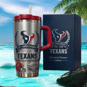 Houston Texans 25th Anniversary 2002 2026 Limited Edition Insulated Tumbler with Handle