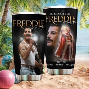In Memory of Freddie Mercury 1946 1991 Tribute Stainless STumblerl Tumbler