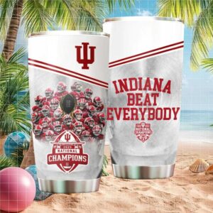 Indiana Beat Everybody 2025 National Champions Football Team Photo Tumbler
