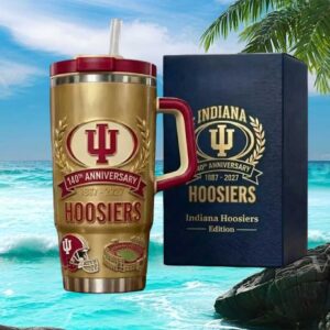 Indiana Hoosiers 140th Anniversary Collector's Edition Gold Insulated Stadium Tumbler