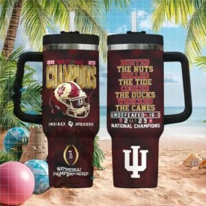 Indiana Hoosiers 2025 National Champions Undefeated 16 0 Season Tumbler
