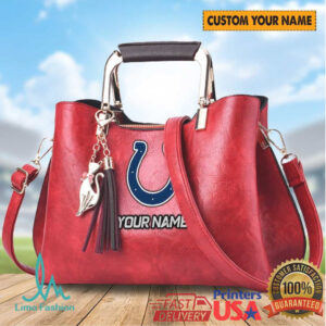Indianapolis Colts Personalized Name Stylish Leather Handbag