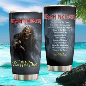 Iron Maiden Fear of the Dark Album Art Eddie Heavy Metal Tumbler