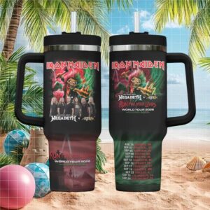 Iron Maiden x Megadeth x Anthrax 2026 World Tour Handle Tumbler