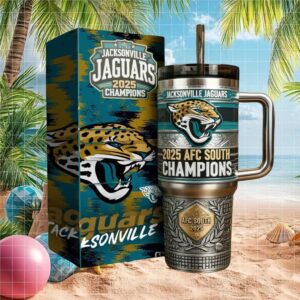 Jacksonville Jaguars 2025 AFC South Champions Limited Edition Trophy Tumbler