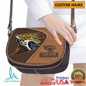 Jacksonville Jaguars Personalized Name Leather Saddle Bag