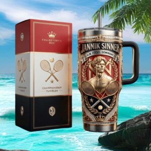 Jannik Sinner Tennis Champion Calm Focus Dominance 3D Tumbler