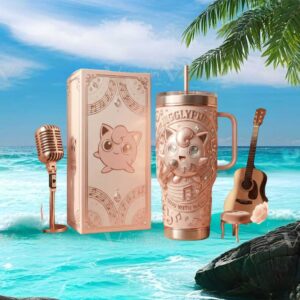 Jigglypuff Sing with Magic Pink Floral 40oz Tumbler & Box