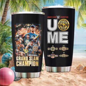John Cena WWE Grand Slam Champion Career Stats Stainless STumblerl Tumbler