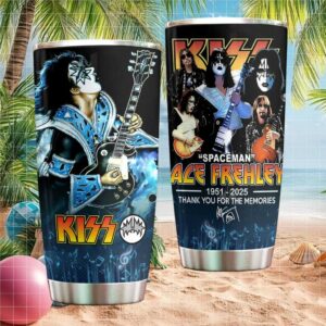 KISS Ace Frehley “Spaceman” 1951 2025 Memorial Tribute Commemorative Tumbler