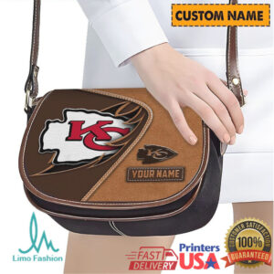 Kansas City Chiefs Personalized Name Leather Saddle Bag